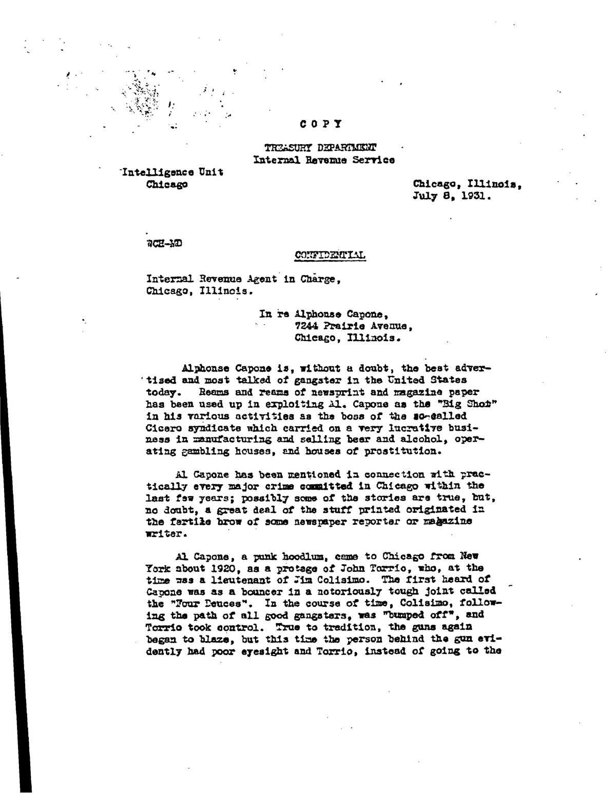 OpenClaw AI Agent Craze Sweeps China as Authorities Seek to Clamp Down Amid Security Fears — Letter from Hodgins, Westrich, Clagett to IRS Agent in Charge regarding Al Capone, 1931